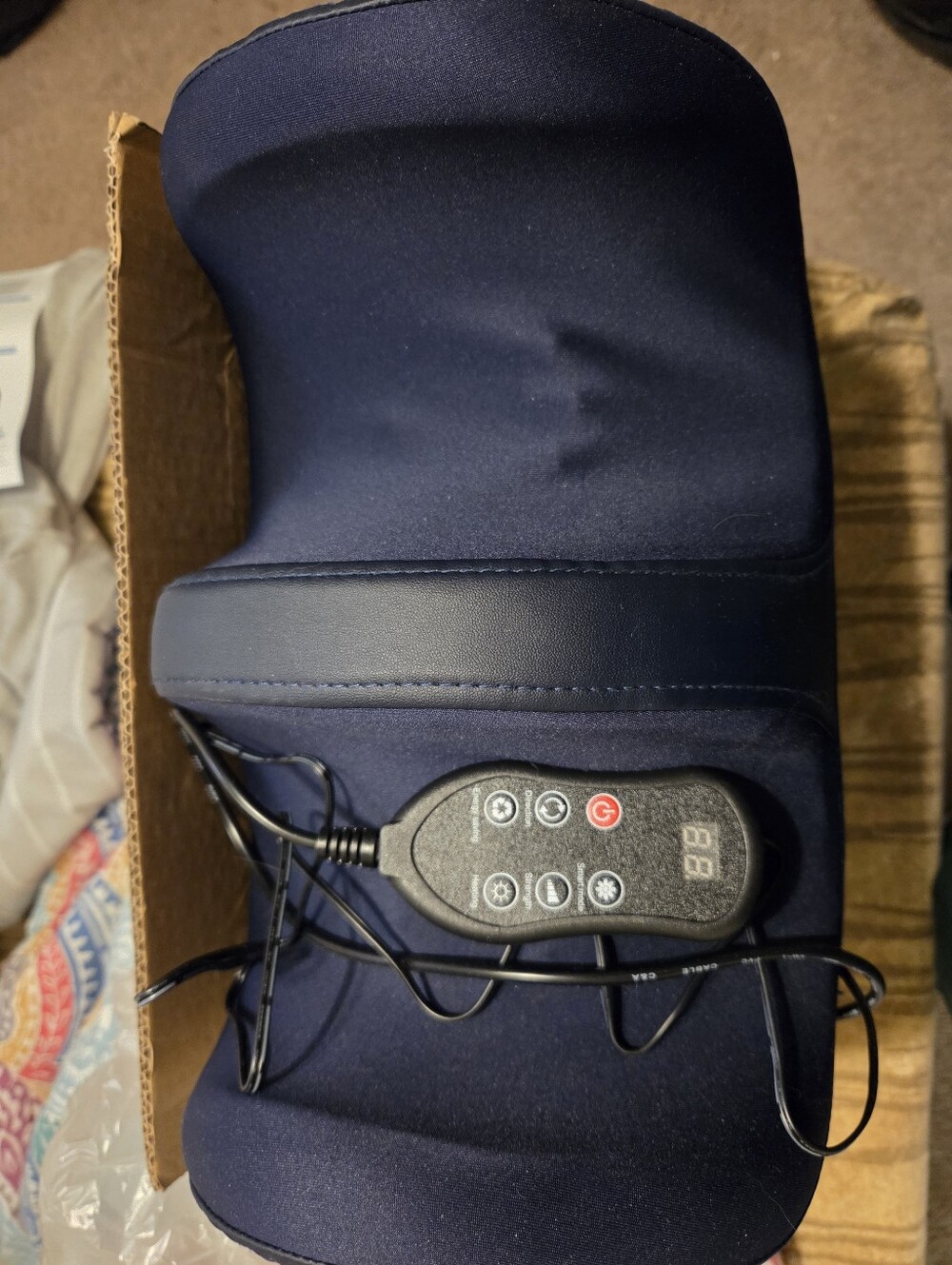 Electric Navy Blue Massager with Remote